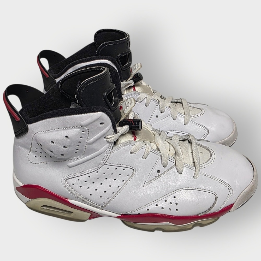 2010 NIKE AIR JORDAN VI 6 RETRO CHICAGO WHITE RED INFRARED BLACK 384664-102 10.5 - Picture 2 of 9